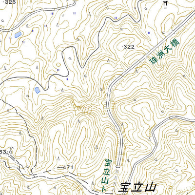Pacific Spatial Solutions, Inc. 563711 宝立山 （ほうりゅうざん Horyuzan）, 地形図 digital map