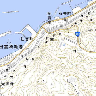 Pacific Spatial Solutions, Inc. 563825 出雲崎 （いずもざき Izumozaki）, 地形図 digital map