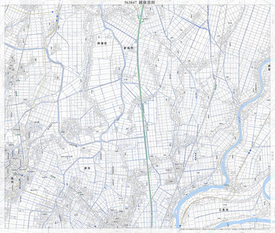 Pacific Spatial Solutions, Inc. 563847 越後吉田 （えちごよしだ Echigoyoshida）, 地形図 digital map