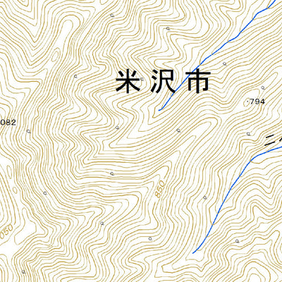 Pacific Spatial Solutions, Inc. 564050 白布温泉 （しらぶおんせん Shirabuonsen）, 地形図 digital map