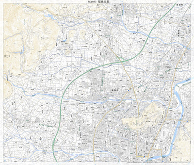 Pacific Spatial Solutions, Inc. 564053 福島北部 （ふくしまほくぶ Fukushimahokubu）, 地形図 digital map