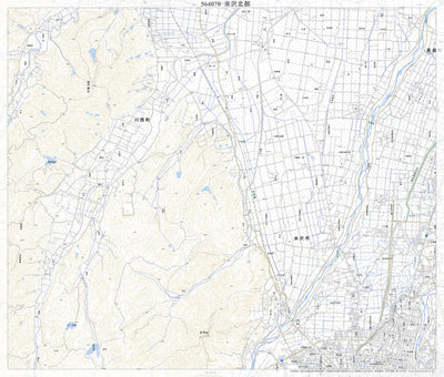 Pacific Spatial Solutions, Inc. 564070 米沢北部 （よねざわほくぶ Yonezawahokubu）, 地形図 digital map