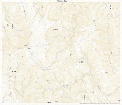 Pacific Spatial Solutions, Inc. 574060 月山 （がっさん Gassan）, 地形図 digital map