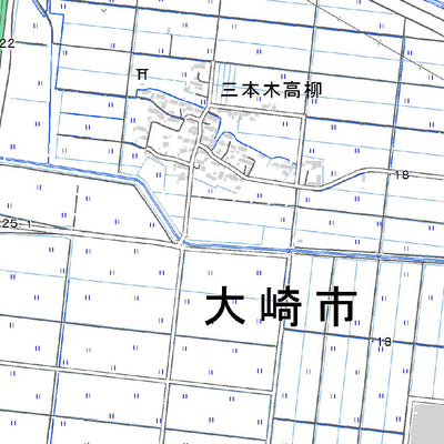 Pacific Spatial Solutions, Inc. 574067 古川 （ふるかわ Furukawa）, 地形図 digital map