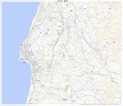 Pacific Spatial Solutions, Inc. 583967 象潟 （きさかた Kisakata）, 地形図 digital map