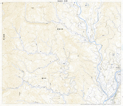 Pacific Spatial Solutions, Inc. 584021 大沢 （おおさわ Osawa）, 地形図 digital map