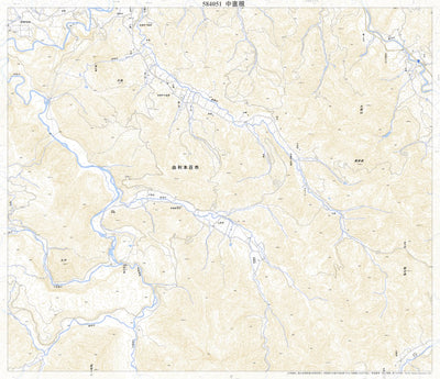 Pacific Spatial Solutions, Inc. 584051 中直根 （なかひたね Nakahitane）, 地形図 digital map