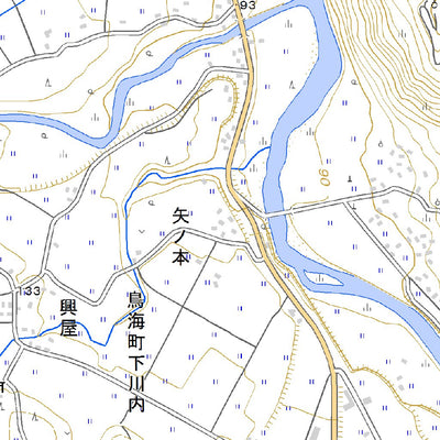Pacific Spatial Solutions, Inc. 584061 矢島 （やしま Yashima）, 地形図 digital map