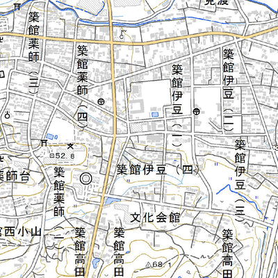 Pacific Spatial Solutions, Inc. 584100 築館 （つきだて Tsukidate）, 地形図 digital map