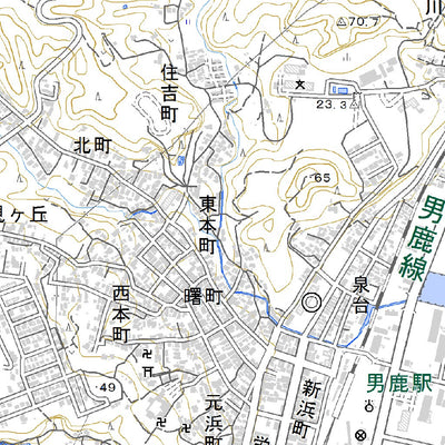 Pacific Spatial Solutions, Inc. 593966 船川 （ふなかわ Funakawa）, 地形図 digital map