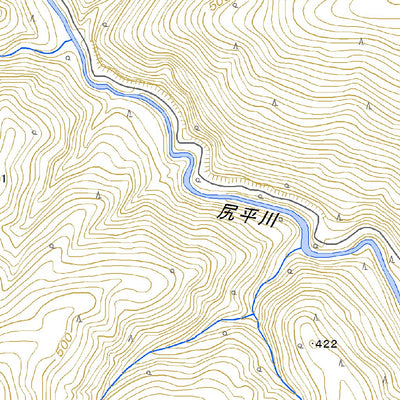 Pacific Spatial Solutions, Inc. 594007 尻平川 （しりたいらがわ Shiritairagawa）, 地形図 digital map