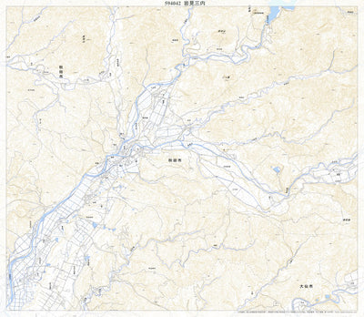 Pacific Spatial Solutions, Inc. 594042 岩見三内 （いわみさんない Iwamisannai）, 地形図 digital map