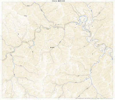 Pacific Spatial Solutions, Inc. 594134 陸中川内 （りくちゅうかわうち Rikuchukawauchi）, 地形図 digital map
