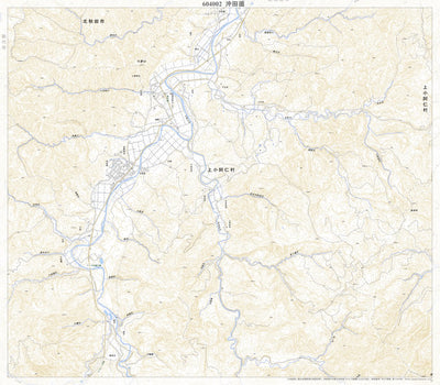 Pacific Spatial Solutions, Inc. 604002 沖田面 （おきたおもて Okitaomote）, 地形図 digital map