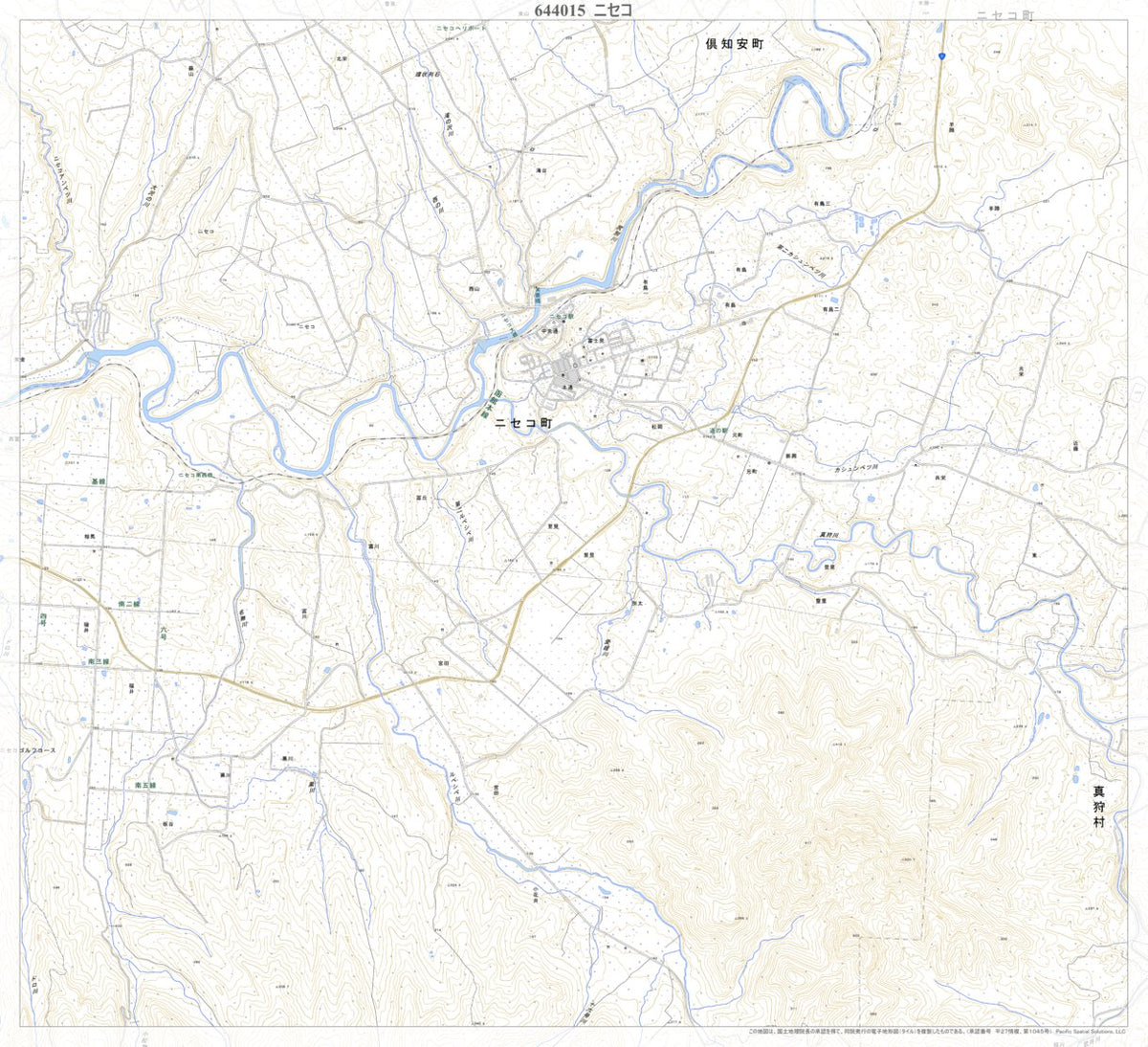 644015 ニセコ （にせこ Niseko）, 地形図 Map by Pacific Spatial Solutions, Inc ...