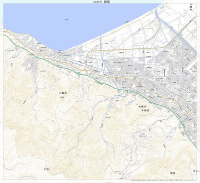 Pacific Spatial Solutions, Inc. 644151 銭函（ぜにばこ Zenibako）, 地形図 digital map