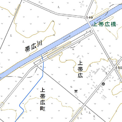 Pacific Spatial Solutions, Inc. 644310 上帯広 （かみおびひろ Kamiobihiro）, 地形図 digital map