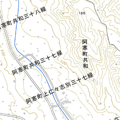 Pacific Spatial Solutions, Inc. 644461 徹別 （てしべつ Teshibetsu）, 地形図 digital map