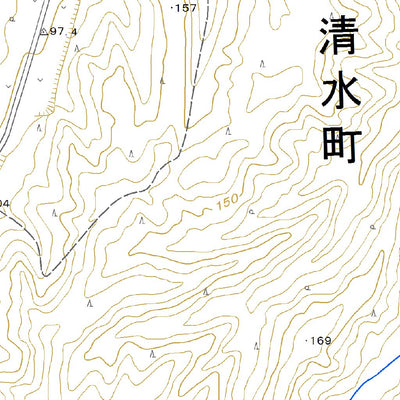 Pacific Spatial Solutions, Inc. 654453 上徳 （かみとく Kamitoku）, 地形図 digital map