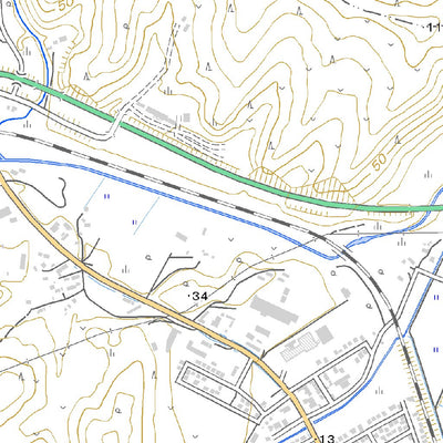 Pacific Spatial Solutions, Inc. 654460 緋牛内 （ひうしない Hiushinai）, 地形図 digital map