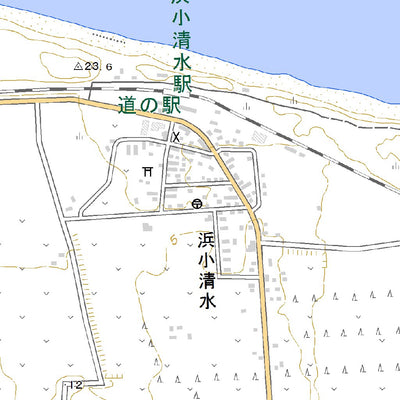 Pacific Spatial Solutions, Inc. 654473 浜小清水 （はまこしみず Hamakoshimizu）, 地形図 digital map