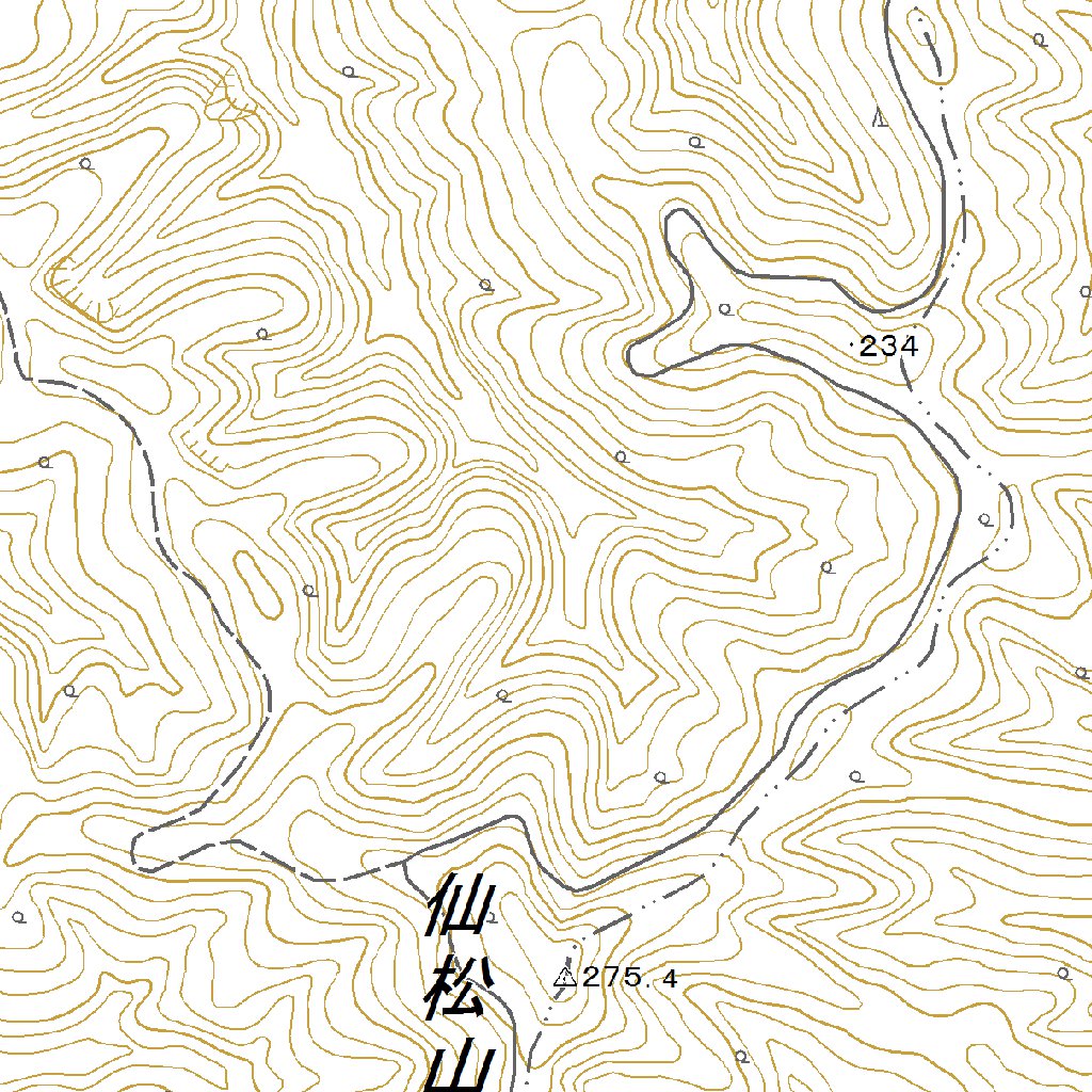 664125 力昼（りきびる Rikibiru）, 地形図 Map by Pacific Spatial