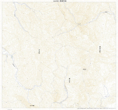 Pacific Spatial Solutions, Inc. 664200 長留内岳（おさるないだけ Osarunaidake）, 地形図 digital map
