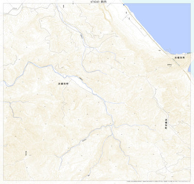 Pacific Spatial Solutions, Inc. 674243 斜内（しゃない Shanai）, 地形図 digital map