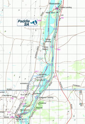 PaddleSA PaddleSA Moorundie and Portee Creek Loop digital map