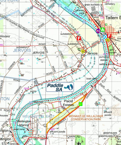 PaddleSA PaddleSA Tailem Bend to Wellington digital map