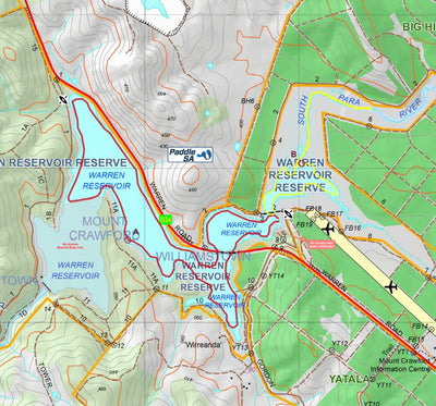 PaddleSA PaddleSA Warren Reservoir Trail digital map