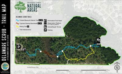 Palm Beach County Department of Environmental Resources Management (ERM) Delaware Scrub Natural Area - Trail Guide digital map