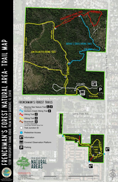 Frenchman&rsquo;s Forest Natural Area - Trail Guide Map by Palm Beach 