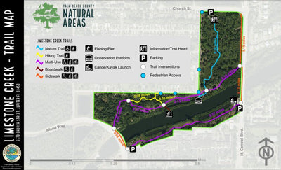 Palm Beach County Department of Environmental Resources Management (ERM) Limestone Creek Natural Area - Trail Guide digital map