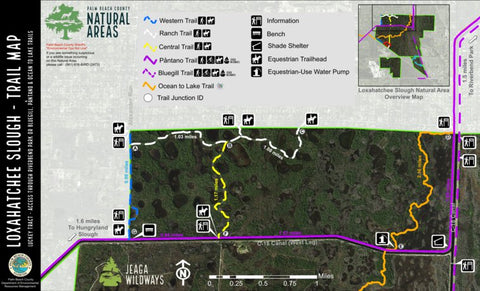 Palm Beach County Department of Environmental Resources Management (ERM) Loxahatchee Slough Natural Area - Luckey Tract - Trail Guide digital map