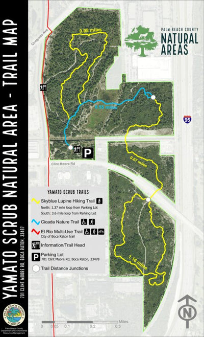 Palm Beach County Department of Environmental Resources Management (ERM) Yamato Scrub Natural Area - Trail Guide digital map