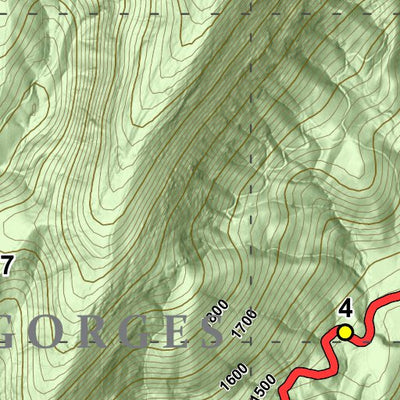 Palmetto Conservation Foundation Blue Ridge Electric Co-op of the Palmetto Trail (Jocassee Gorges) digital map