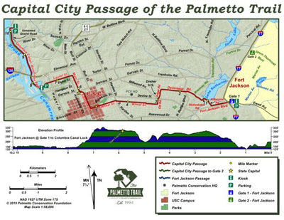 Palmetto Conservation Foundation Capital City Passage of the Palmetto Trail digital map