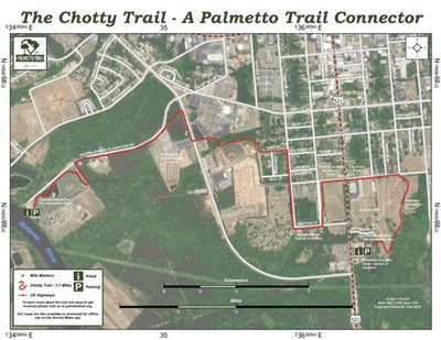 Palmetto Conservation Foundation Chotty Trail (A project of the Palmetto Trail) digital map