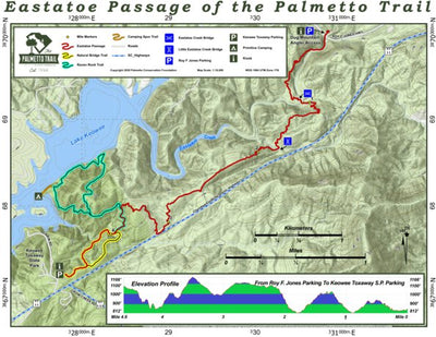 Palmetto Conservation Foundation Eastatoe Passage of the Palmetto Trail digital map