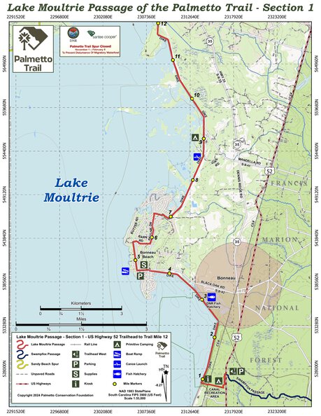 Lake Moultrie Passage (Section 1) of the Palmetto Trail Preview 1
