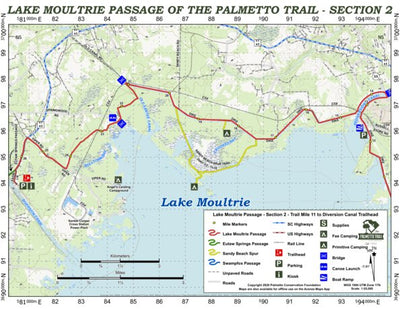 Palmetto Conservation Foundation Lake Moultrie Passage (Section 2) of the Palmetto Trail digital map