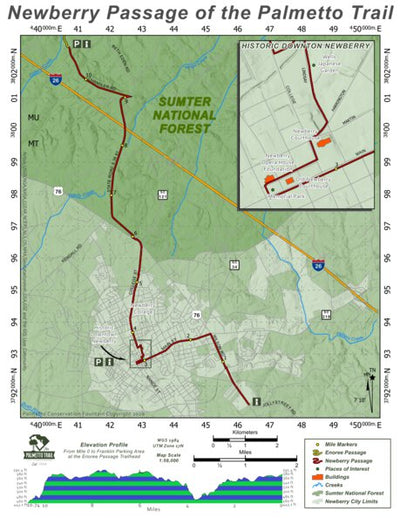 Palmetto Conservation Foundation Newberry Passage of the Palmetto Trail digital map