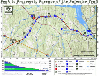 Palmetto Conservation Foundation Peak to Prosperity Passage of the Palmetto Trail digital map