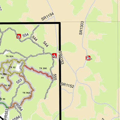 Panhandler Uwharrie National Forest digital map