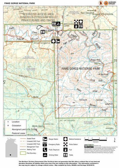 Parks and Wildlife Commission of the Northern Territory. Northern Territory Government Finke Gorge National Park digital map