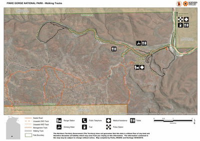 Parks and Wildlife Commission of the Northern Territory. Northern Territory Government Finke Gorge National Park - Walking Tracks digital map