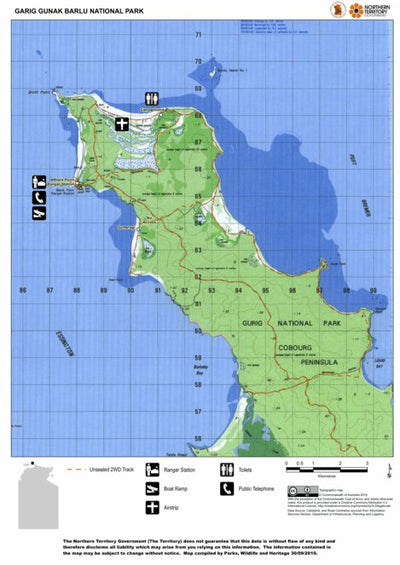 Parks and Wildlife Commission of the Northern Territory. Northern Territory Government Garig Gunak Barlu National Park - Visitor Area digital map
