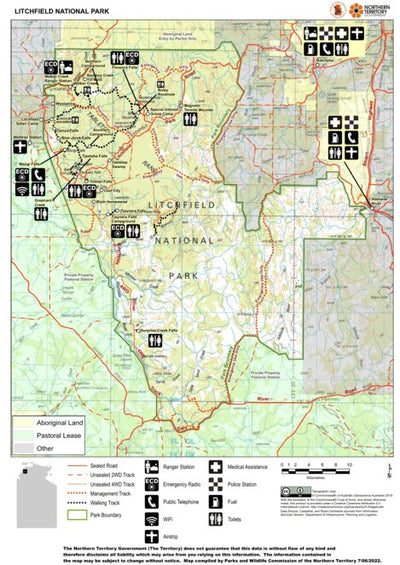 Parks and Wildlife Commission of the Northern Territory. Northern Territory Government Litchfield National Park - Tabletop Track digital map