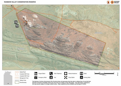 Parks and Wildlife Commission of the Northern Territory. Northern Territory Government Rainbow Valley Conservation Reserve digital map